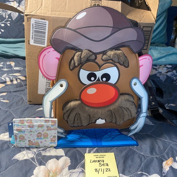 Loungefly Potato Head mini backpack and card holder - Picture 2 of 8